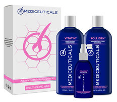 mediceuticals womens hair loss kit for normal scalp and hair therapy 3 piece set