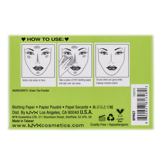 NYX Green Tea Blotting Paper