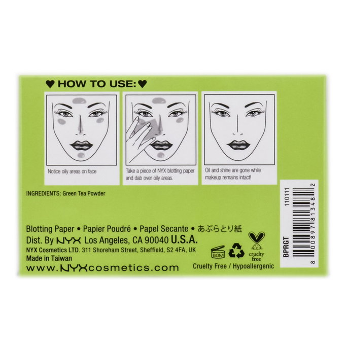 NYX Green Tea Blotting Paper-image2