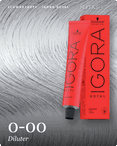 schwarzkopf igora royal 0 00 diluter hair color -- shade swatch with product packaging
