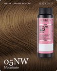 redken shades eq gloss 05nw macchiato hair color -- shade swatch with product packaging