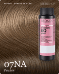 redken shades eq gloss 07na pewter hair color -- shade swatch with product packaging