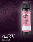 redken shades eq gloss 04rv cabernet hair color -- shade swatch with product packaging redken shades eq gloss 04rv cabernet hair color -- shade swatch with product packaging