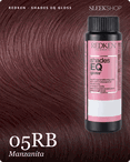 redken shades eq gloss 05rb manzanita hair color -- shade swatch with product packaging redken shades eq gloss 05rb manzanita hair color -- shade swatch with product packaging