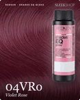 redken shades eq gloss 04vro violet rose hair color -- shade swatch with product packaging