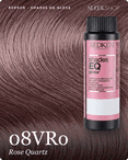 redken shades eq gloss 08vro rose quartz hair color -- shade swatch with product packaging