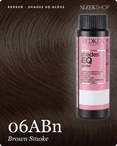 redken shades eq gloss 06abn brown smoke hair color -- shade swatch with product packaging redken shades eq gloss 06abn brown smoke hair color -- shade swatch with product packaging
