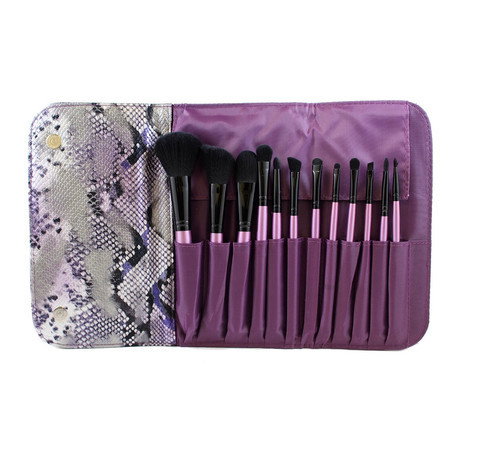Morphe 12 Piece Purple Set W/ Snakeskin Case-image1 Morphe 12 Piece Purple Set W/ Snakeskin Case-image1