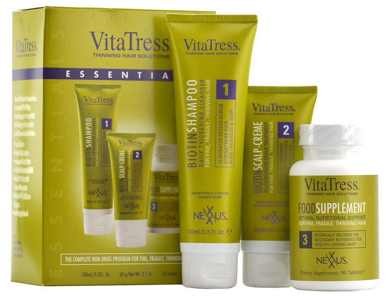 Nexxus VitaTress Essentials Kit - shampoo/scalp-creme/supplement-image1