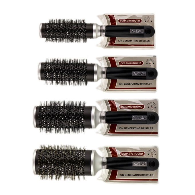 Via Tourmaline Ceramic Ion Thermal Round Hair Brush