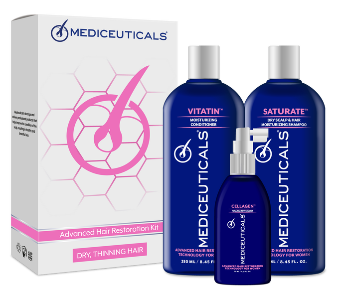 Mediceuticals Womens Hair Loss Kit (Dry Scalp & Hair Therapy)