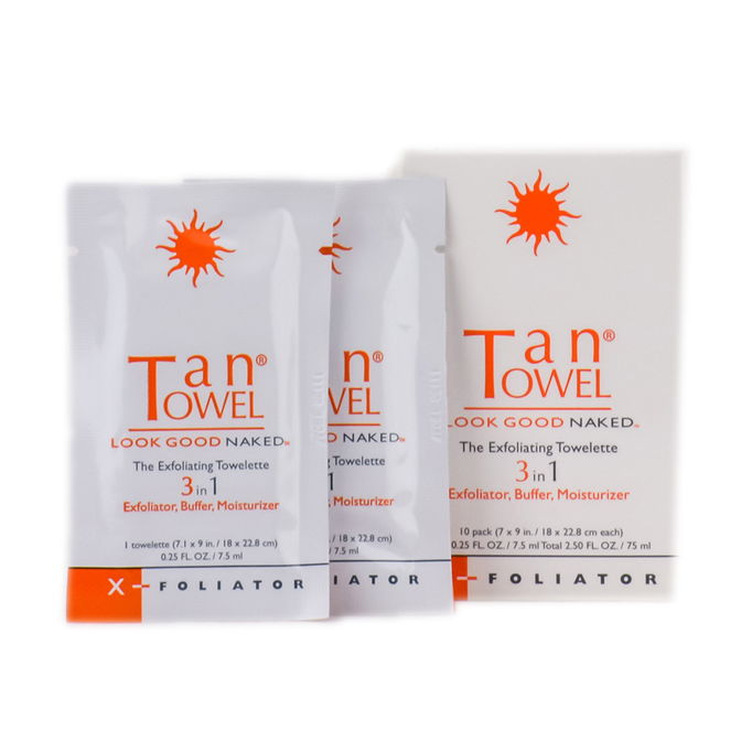 TanTowel The Exfoliating Towelettes - 3 in 1 Exfoliator, Buffer, Moisturizer