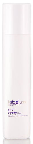 Label. M Curl Spray