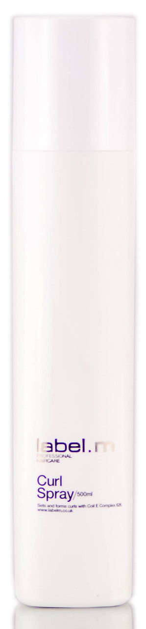 Label. M Curl Spray