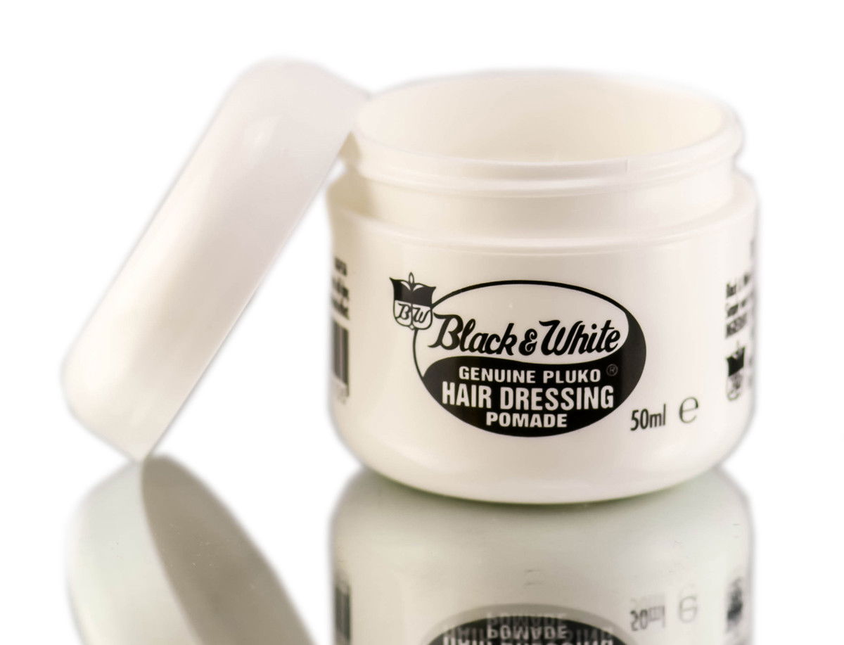 black & white hair dressing pomade Black and White Genuine Pluko Lite Pomade
