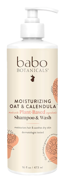 babo moisturizing oat and calendula shampoo and wash