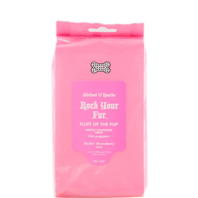 Michael O'Rourke Rock Your Fur Fluff Up The Pup - Gentle Cleansing Wipes for Puppies