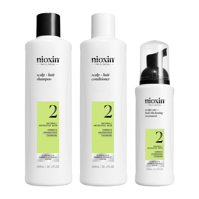 Nioxin System 2  For Natural Hair Progressed Thinning Kit
