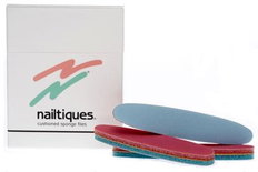 Nail Accessories: Nailtiques Pink & Green Sponge File-image1