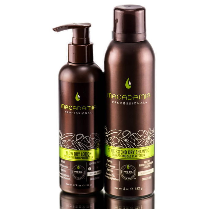 Macadamia Extend Dry Shampoo and Blow Dry Lotion Bag Set Macadamia Extend Dry Shampoo and Blow Dry Lotion Bag Set