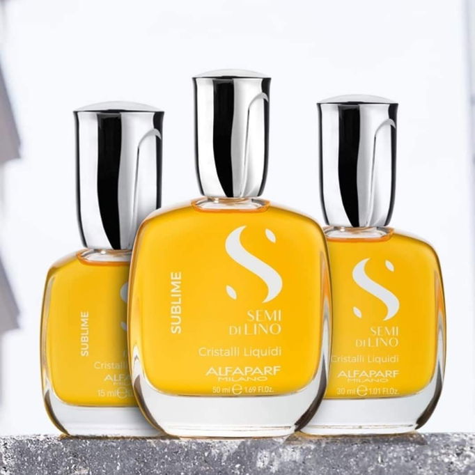 Alfaparf Milano Semi Di Lino Sublime Cristalli Liquidi Smoothing Hair Serum - Superior Finishing Hair Oil Treatment - Provides Brilliant Shine and Protection - Professional Salon Quality