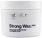 Label. M Strong Wax