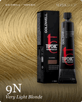 goldwell topchic 9n very light blonde hair color -- shade swatch with product packaging goldwell topchic 9n very light blonde hair color -- shade swatch with product packaging
