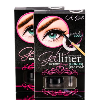 Color : Dark Brown, LA Girl Gel Liner Kit
