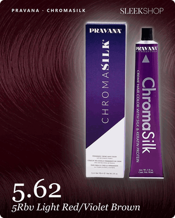 5.62 - 5Rbv Light Red/Violet Brown, Pravana ChromaSilk Permanent