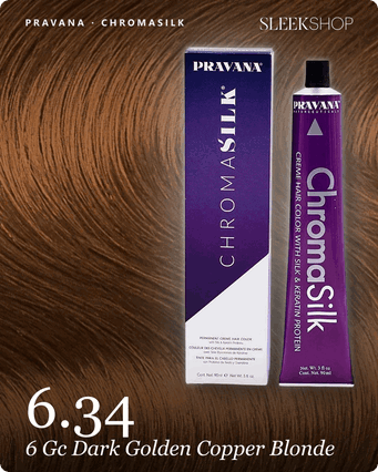 6.34 - 6 Gc Dark Golden Copper Blonde, Pravana ChromaSilk