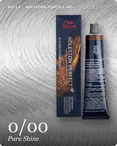 wella koleston perfect me 0 00 pure shine hair color -- shade swatch with product packaging wella koleston perfect me 0 00 pure shine hair color -- shade swatch with product packaging