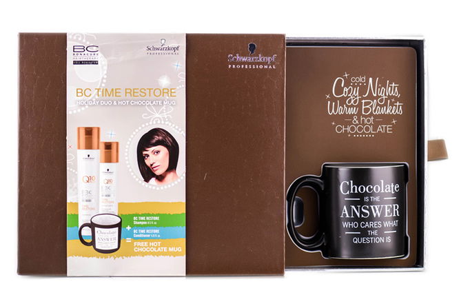 Schwarzkopf BC Bonacure Time Restore Holiday Duo & Hot Chocolate Mug