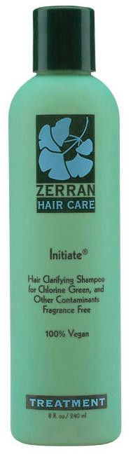 Zerran Initiate Hair Clarifying Shampoo for chlorine green, and other contaminants