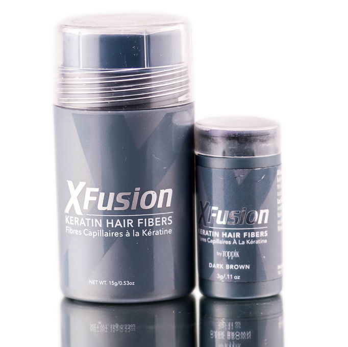 XFusion Dark Brown Keratin Hair Fibers