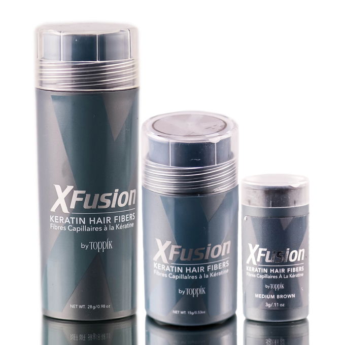 XFusion Medium Brown Keratin Hair Fibers