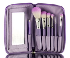 Crown Brush Purple 7pc HD w/ Mirror and Tweezer