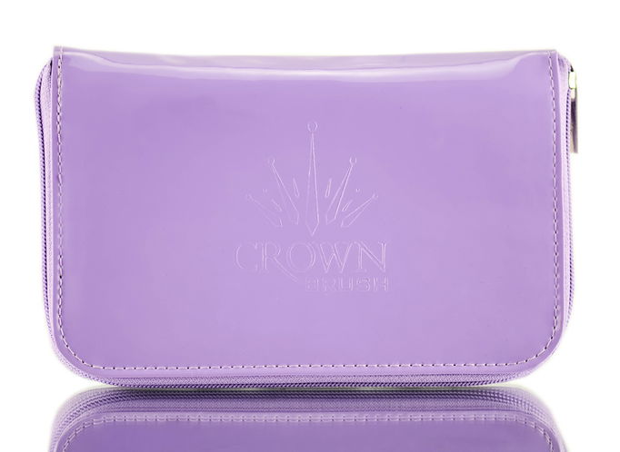 Crown Brush Purple 7pc HD w/ Mirror and Tweezer