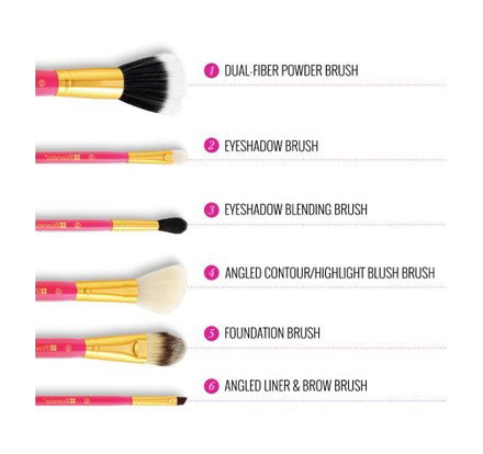 BH Cosmetics 6 PC Brush Set w/ Bag-image3 BH Cosmetics 6 PC Brush Set w/ Bag-image3