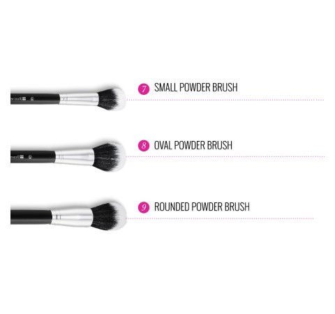BH Cosmetics Dual Fiber 9 Piece Brush Set with Black Brush Roll