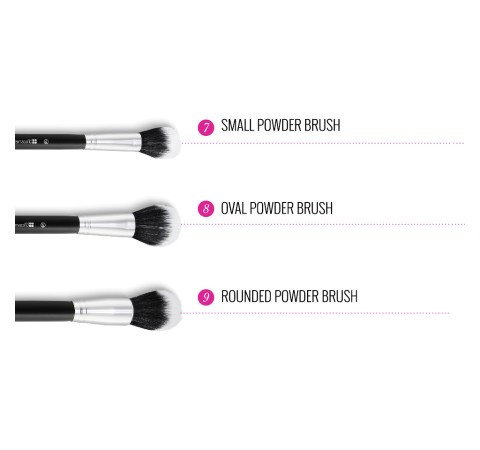 BH Cosmetics Dual Fiber 9 Piece Brush Set with Black Brush Roll-image2
