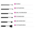 BH Cosmetics Dual Fiber 9 Piece Brush Set with Black Brush Roll