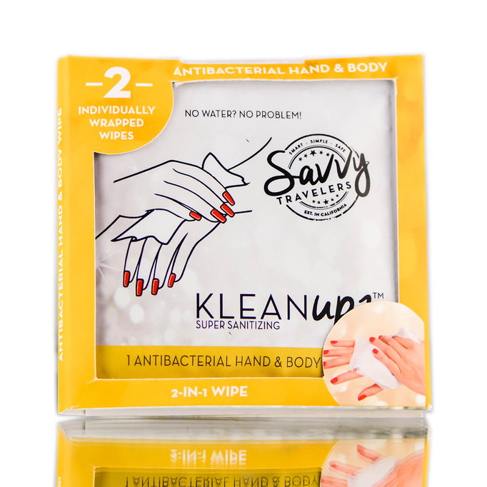 Savvy Travelers KleanUps 2-in-1 Antibacterials-image1 Savvy Travelers KleanUps 2-in-1 Antibacterials-image1