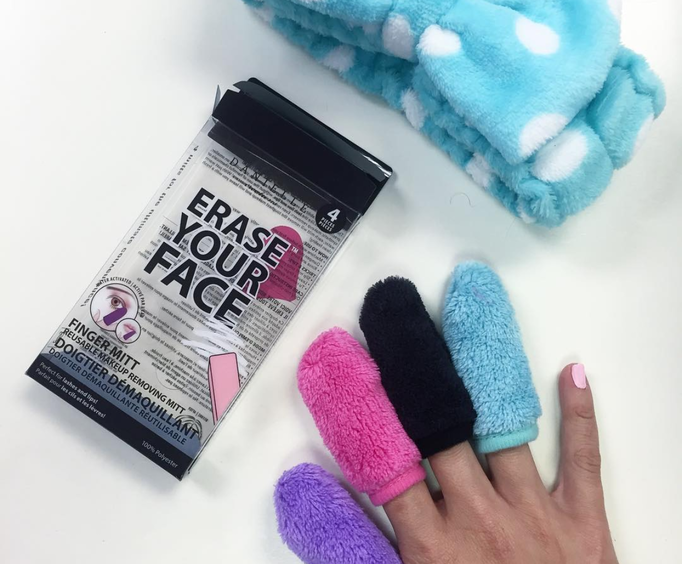 Danielle Creations Erase Your Face Finger Mitt Reusable Makeup Removing Mitt