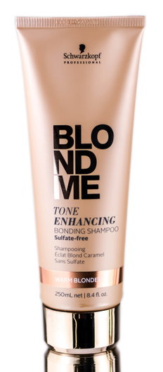 Schwarzkopf Pro BlondMe Tone Enhancing Warm Blonde Bonding Shampoo-image1 Schwarzkopf Pro BlondMe Tone Enhancing Warm Blonde Bonding Shampoo-image1