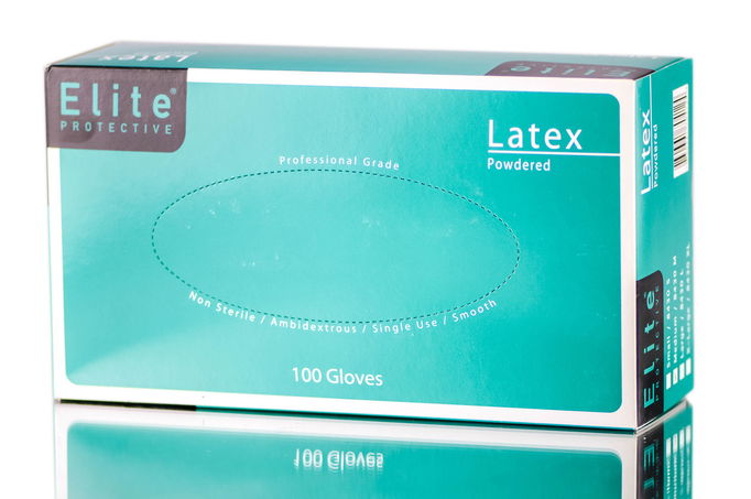 Elite Protective Latex Powdered Gloves