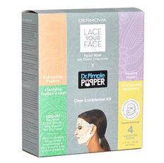 Dermovia Lace Your Face X Dr.Pimple Popper Facial Mask Clear Complexion Radiance Kit