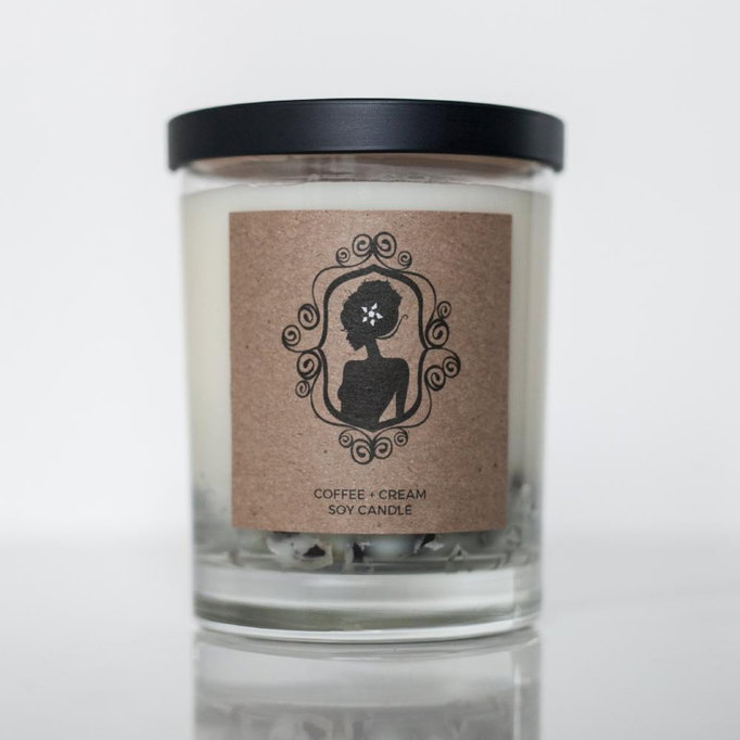 Hip & Chick Organiks Coffee + Cream Soy Candle-image1 Hip & Chick Organiks Coffee + Cream Soy Candle-image1