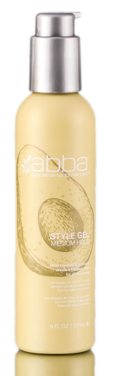 ABBA Style Gel, Medium Hold - Mica Crystals & Avocado for All Hair Types