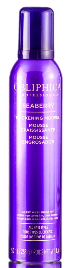 Obliphica Seaberry Thickening Mousse Medium Hold For All Hair Types