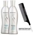 Senscience SILK MOISTURE Shampoo & Conditioner DUO Set (w/ Sleek Pin Tail Comb)